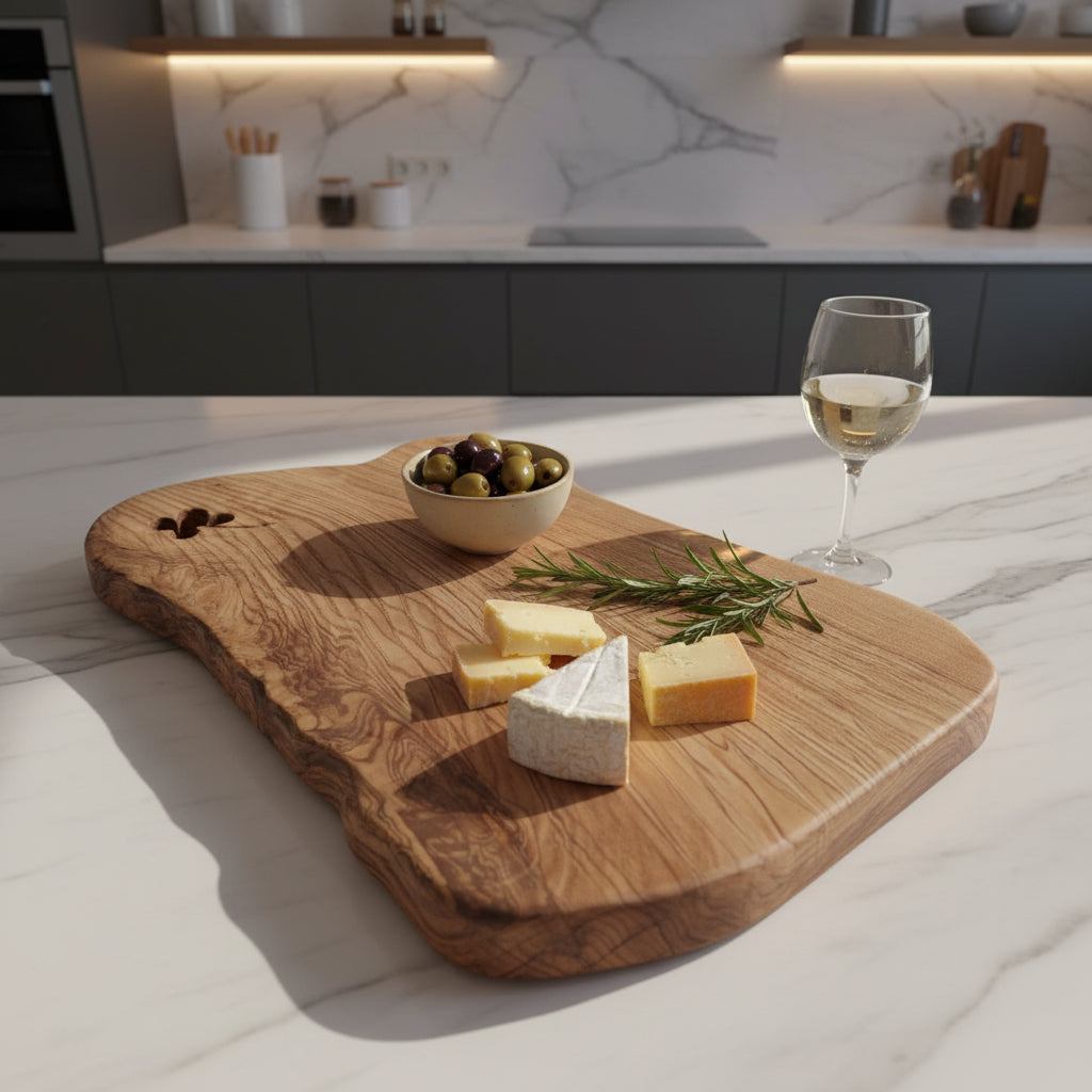 Planche de service / présentation en bois massif – pièce unique Maison Solano